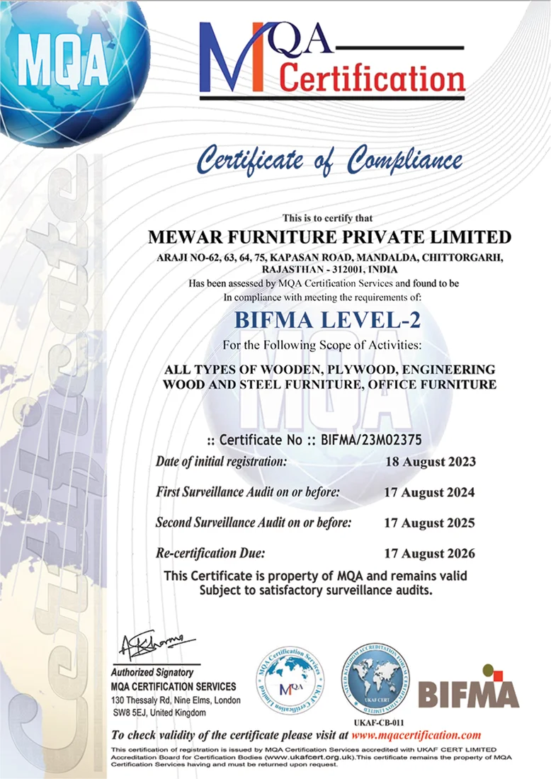 BIFMA LEVEL 2 Compliance